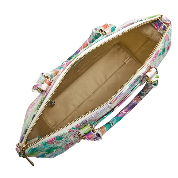 👜NWT!! HARD TO FIND DESIGN! Gorgeous Brahmin Large Duxbury Satchel in Daylily! - Picture 7 of 16